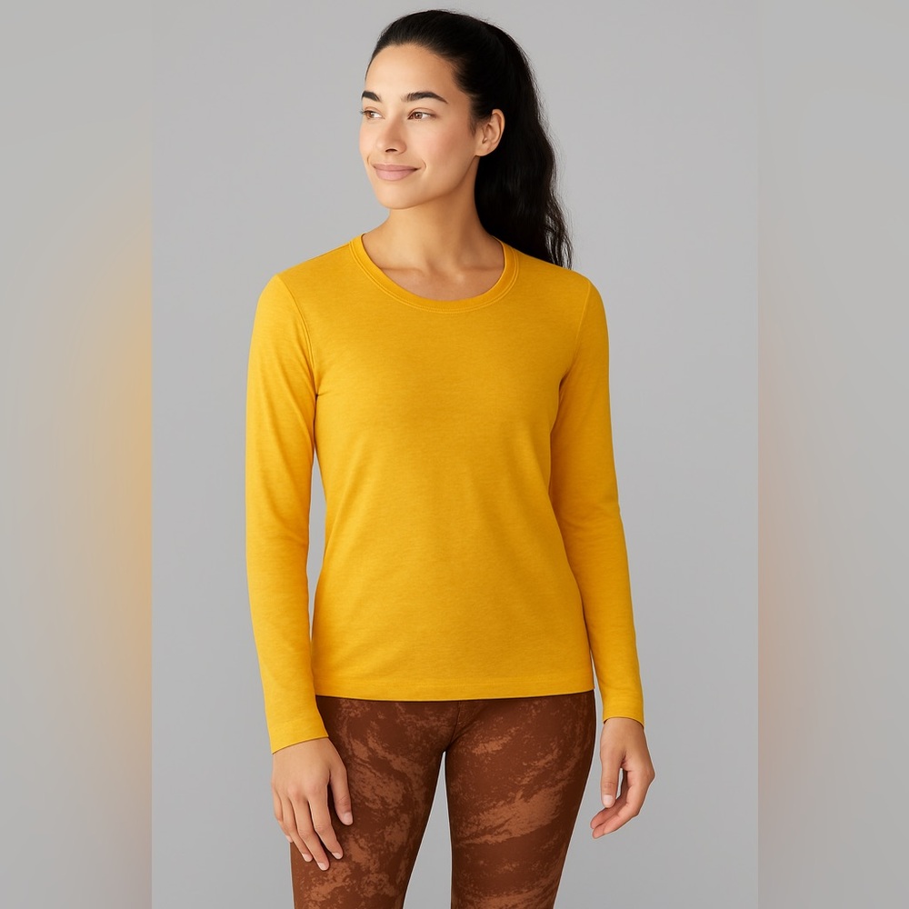 Janji Mustard Yellow Long Sleeve Tee - Picture 8 of 9